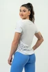 Koszulka damska Nebbia  FIT Activewear Functional T-shirt with Short Sleeves white