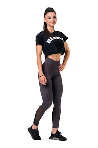 Koszulka damska Nebbia  Fit & Sporty crop top black L