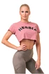 Koszulka damska Nebbia  Fit & Sporty crop top old rose