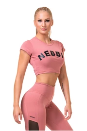 Koszulka damska Nebbia Hero Sporty crop top old rose