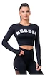 Koszulka damska Nebbia Hero Sporty Hero crop top long sleeve black