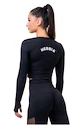 Koszulka damska Nebbia Hero Sporty Hero crop top long sleeve black