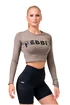 Koszulka damska Nebbia Hero Sporty Hero crop top long sleeve mocha