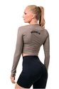 Koszulka damska Nebbia Hero Sporty Hero crop top long sleeve mocha