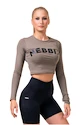 Koszulka damska Nebbia Hero Sporty Hero crop top long sleeve mocha XS