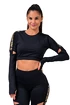 Koszulka damska Nebbia Honey Bunny Crop Top 821 black