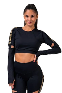 Koszulka damska Nebbia Honey Bunny Crop Top 821 black