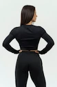 Koszulka damska Nebbia Intense Women's Long Sleeve Crop Top Perform 839 Black