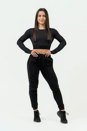 Koszulka damska Nebbia Intense Women's Long Sleeve Crop Top Perform 839 Black