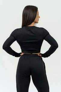 Koszulka damska Nebbia Intense Women's Long Sleeve Crop Top Perform 839 Black