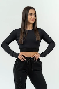 Koszulka damska Nebbia Intense Women's Long Sleeve Crop Top Perform 839 Black