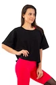 Koszulka damska Nebbia  Organic Cotton Loose Fit “The Minimalist” Crop Top 417 black XS/S