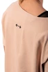 Koszulka damska Nebbia  Organic Cotton Loose Fit “The Minimalist” Crop Top 417 salmon