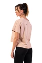 Koszulka damska Nebbia  Organic Cotton Loose Fit “The Minimalist” Crop Top 417 salmon