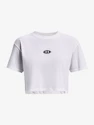 Koszulka damska Under Armour  BRANDED LOGO CROP SS-WH