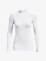 Koszulka damska Under Armour ColdGear Authentics Mockneck-WHT