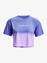 Koszulka damska Under Armour  DIP DYE CROP SS-BLU