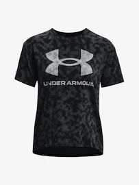 Koszulka damska Under Armour LOGO AOP HEAVYWEIGHT SS-BLK