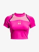 Koszulka damska Under Armour  Run Anywhere Crop SS-PNK