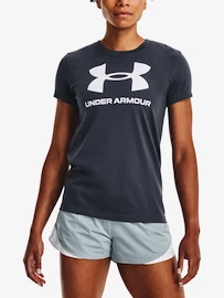 Koszulka damska Under Armour SPORTSTYLE LOGO SS-GRY