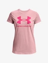 Koszulka damska Under Armour  SPORTSTYLE LOGO SS-PNK