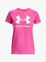 Koszulka damska Under Armour  SPORTSTYLE LOGO SS-PNK