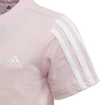 Koszulka dziecięca adidas  Essentials 3-Stripes Clear Pink 122 cm