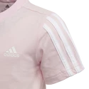 Koszulka dziecięca adidas  Essentials 3-Stripes Clear Pink 122 cm