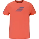 Koszulka dziecięca Babolat  Exercise Cotton Tee Boy Hot Coral