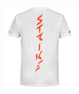 Koszulka dziecięca Babolat  Strike Cotton Tee Jr White/Strike Red 8 - 10 lat