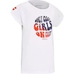 Koszulka dziewczęca Babolat  Exercise Cotton Tee Girl White