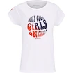 Koszulka dziewczęca Babolat  Exercise Cotton Tee Girl White