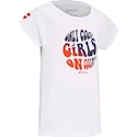 Koszulka dziewczęca Babolat  Exercise Cotton Tee Girl White