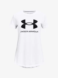 Koszulka dziewczęca Under Armour SPORTSTYLE LOGO SS-WHT