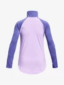 Koszulka dziewczęca Under Armour  Tech Graphic 1/2 Zip-PPL