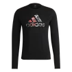 Koszulka męska adidas  Fast Graphic LS Tee Black