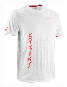 Koszulka męska Babolat  Strike Crew Neck Tee Men White/Strike Red