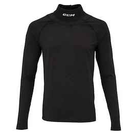 Koszulka męska CCM Neck Guard Top LS Black Senior