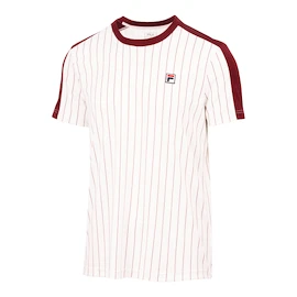 Koszulka męska Fila T-Shirt Stripes Jascha 2 White Alyssum/Cabernet