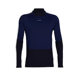 Koszulka męska Icebreaker Merino 200 Oasis Sonebula LS High Neck Mid Navy/Royal Navy/Snow/Cb