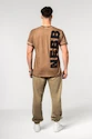 Koszulka męska Nebbia  Washed-off Cotton T-shirt MAX OUT Light Brown