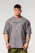 Koszulka męska Nebbia  Washed-off Oversized Heavyweight Cotton T-shirt NO SHORTCUTS Light Grey