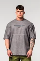 Koszulka męska Nebbia  Washed-off Oversized Heavyweight Cotton T-shirt NO SHORTCUTS Light Grey