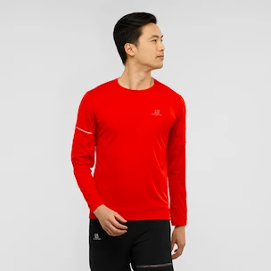 Koszulka męska Salomon  Agile LS Tee red S