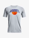 Koszulka męska Under Armour  BBALL BRANDED WRDMRK SS-GRY