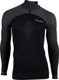 Koszulka męska UYN Running Alpha OW Shirt LS Zip Up black/grey