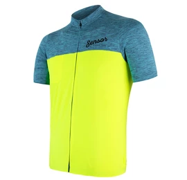 Koszulka rowerowa męska Sensor Cyklo Motion Blue/Neon Yellow