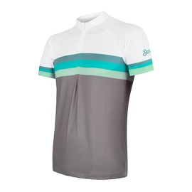 Koszulka rowerowa męska Sensor Cyklo Summer Stripe Grey/Green