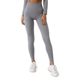 Legginsy damskie GymBeam  FLO Ribbed Leggings Grey