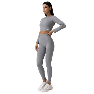 Legginsy damskie GymBeam  FLO Ribbed Leggings Grey XL